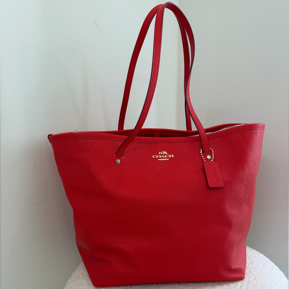 Coach Vibrant Red Tote Bag